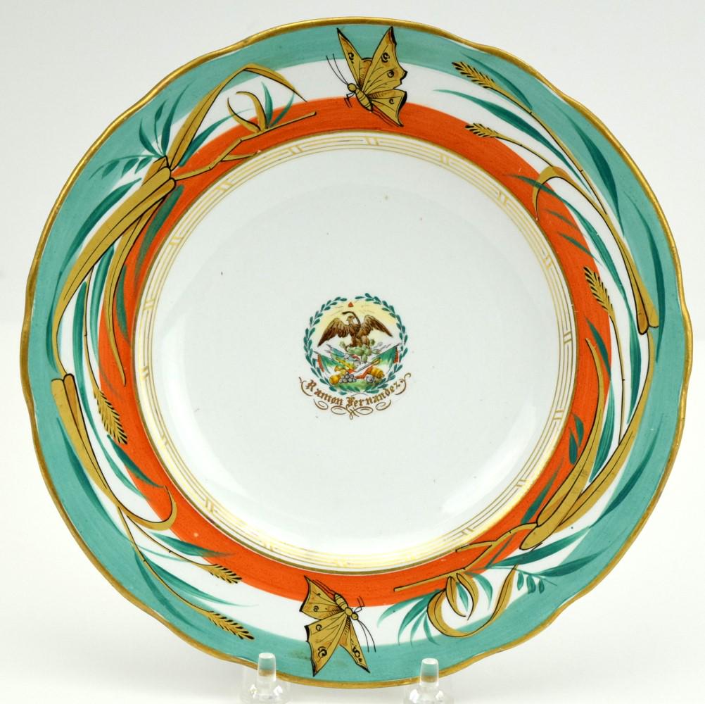 Rare Antique Coat Of Arms Mexico China Dinner Plate (1 of 5)