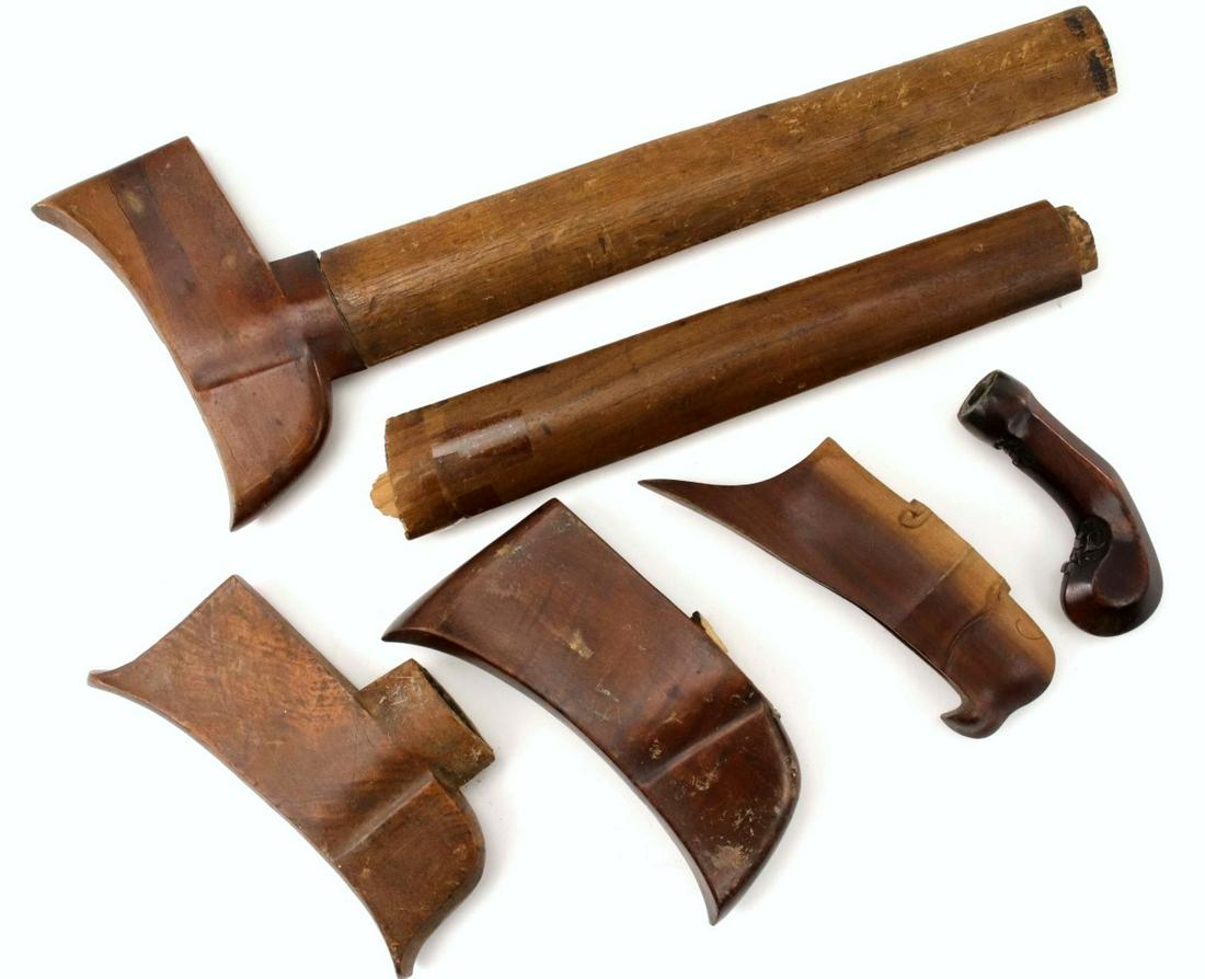 Lot of 6 Pcs. Wooden Parts for Antique Indonesian KERIS: Lot of 6 Pcs. Wooden Parts for Antique Indonesian KERIS Daggers. Total length (inside scabbard if present) : ", Blade length :". ~~~~~~ DEAR BIDDERS, Please View More Detailed Close-Up Images by visit