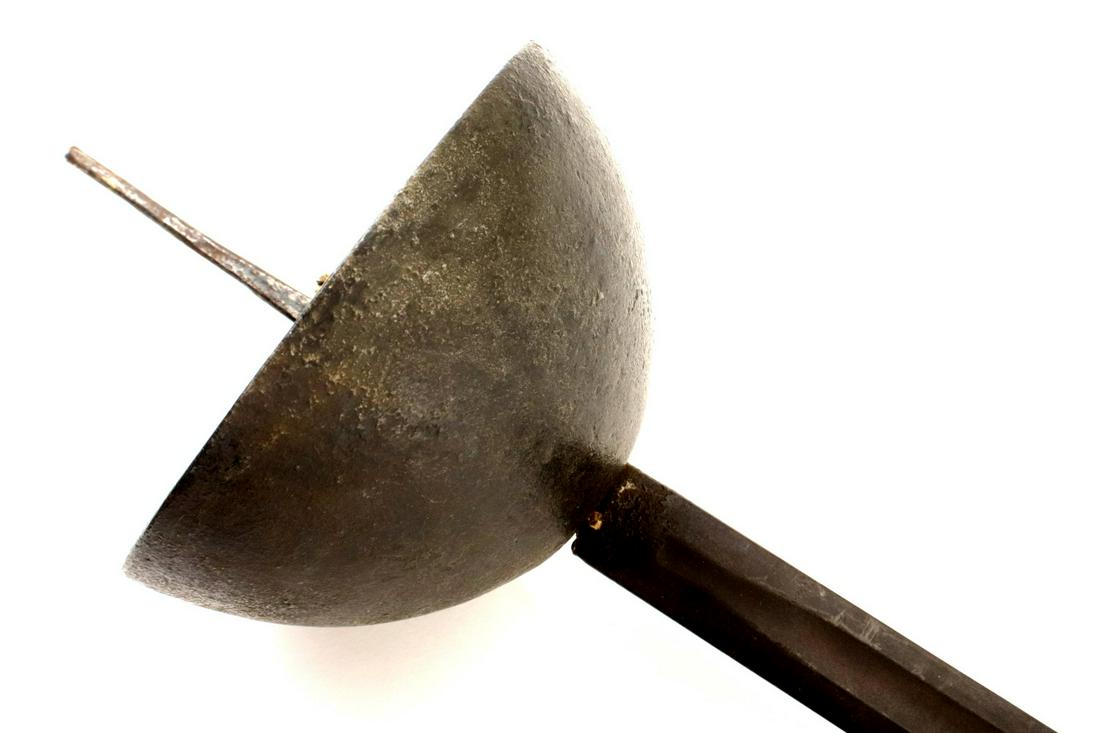 Antique 17th-18th C. Spanish Cup-hilt Rapier Sword ~: Antique 17th-18th C. Spanish Cup-hilt Rapier Sword ~ Hilt Lacking. Total length (inside scabbard if present) : 32", Blade length : 26 3/4". ~~ DEAR BIDDERS, Please View More Detailed Close-Up Images b