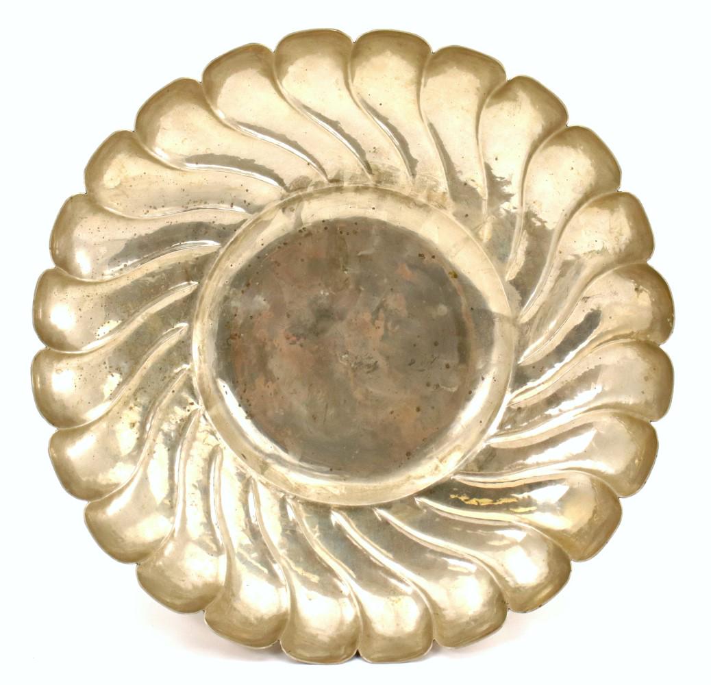Large Antique Mexican Silver Serving Platter (1 of 7)