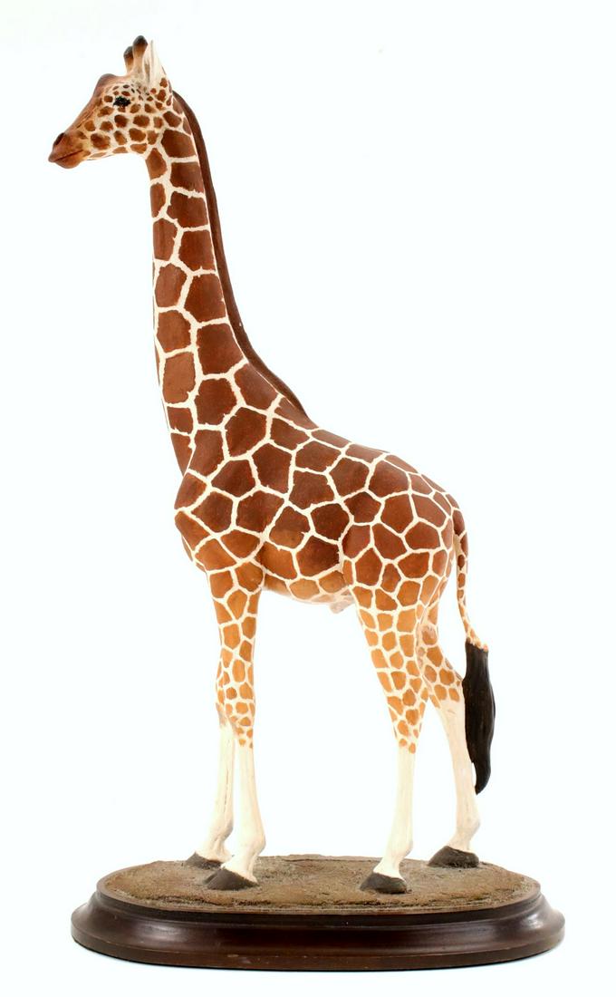 LOUIS PAUL JONAS STUDIOS GIRAFFE SCULPTURE: Louis Paul Jonas Studios (Louis Paul Jonas Amerian 1894-1971) signed giraffe sculpture.A designer of natural history dioramas in museums, Louis Paul Jonas was born in Budapest, Hungary. He moved to th