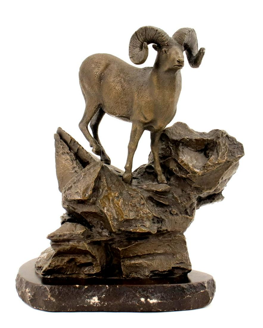 Paul Everett Tadlock Big Horn Sheep Bronze Sculpture (1 of 10)