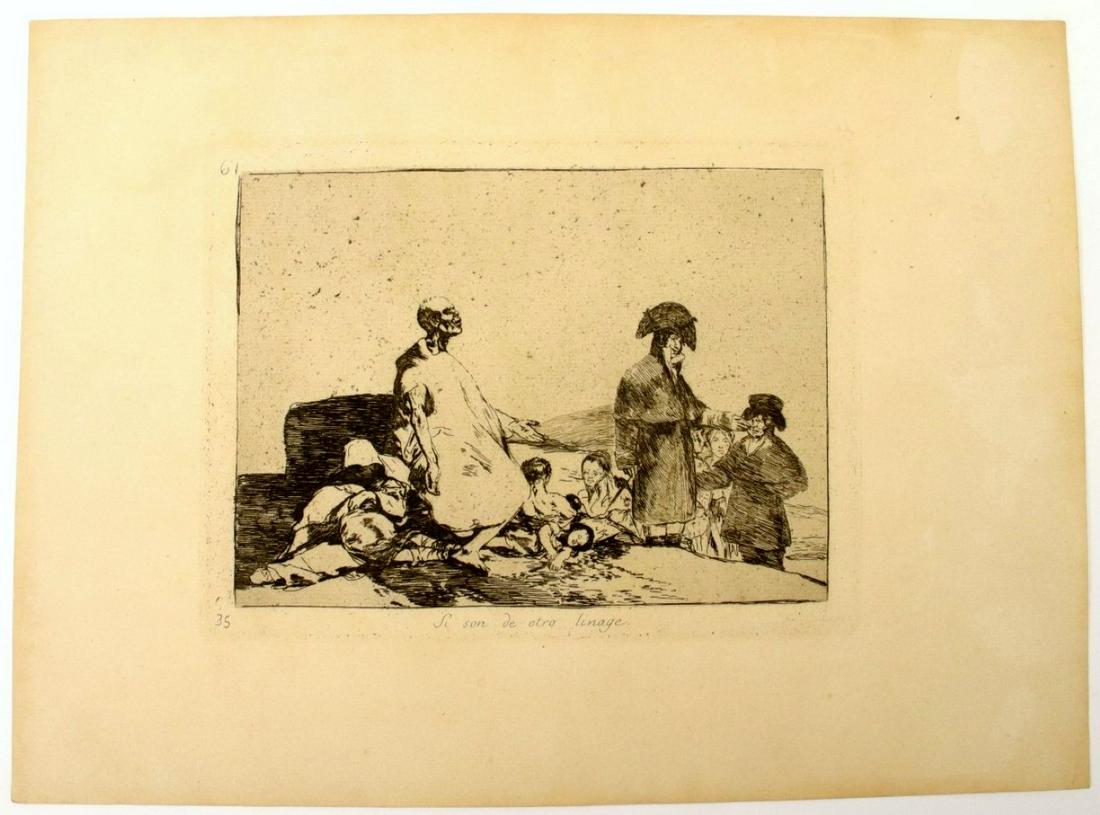 Francisco Goya Si Son de Otro Linage - Original Etching (1 of 6)