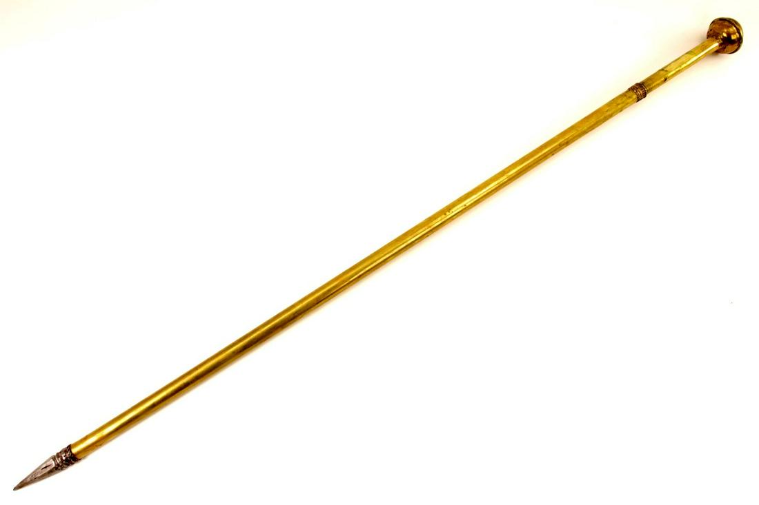 Antique Gentleman's Walking Cane Stick with Vicious (1 of 11)