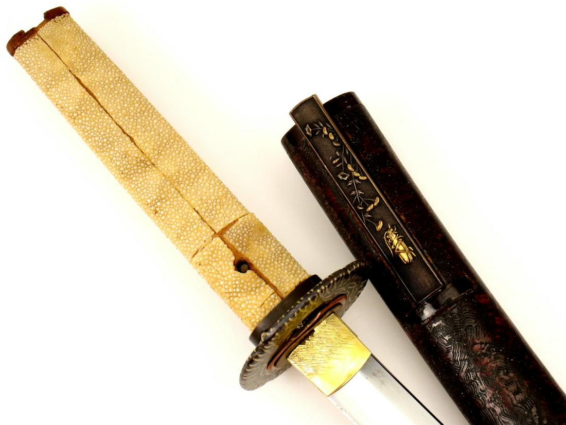 Nice Antique Japanese Samurai WAKIZASHI Sword ~ Gold (1 of 20)