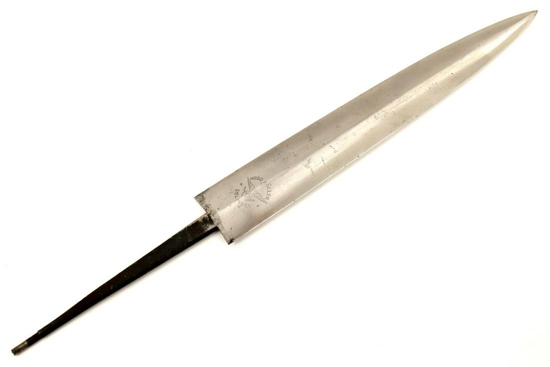 WW II German Nazi SA Officer's Dagger Dirk Blade by: WW II German Nazi SA Officer's Dagger Dirk Blade by Very Rare Maker. Total length (inside scabbard if present) : 13 ", Blade length : 8 3/8". ~~ DEAR BIDDERS, Please View More Detailed Close-Up Images