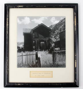 Original Estate Photograph Of Georgetown CO By Todd Webb: Nice original photograph " Deserted House in Georgetown" by well known photographer Todd Webb.Dimensions : with frame 13 3/8 x 11 7/8 inches.without frame 8 x 7 5/8 inches.~~ DEAR BIDDERS, Please View