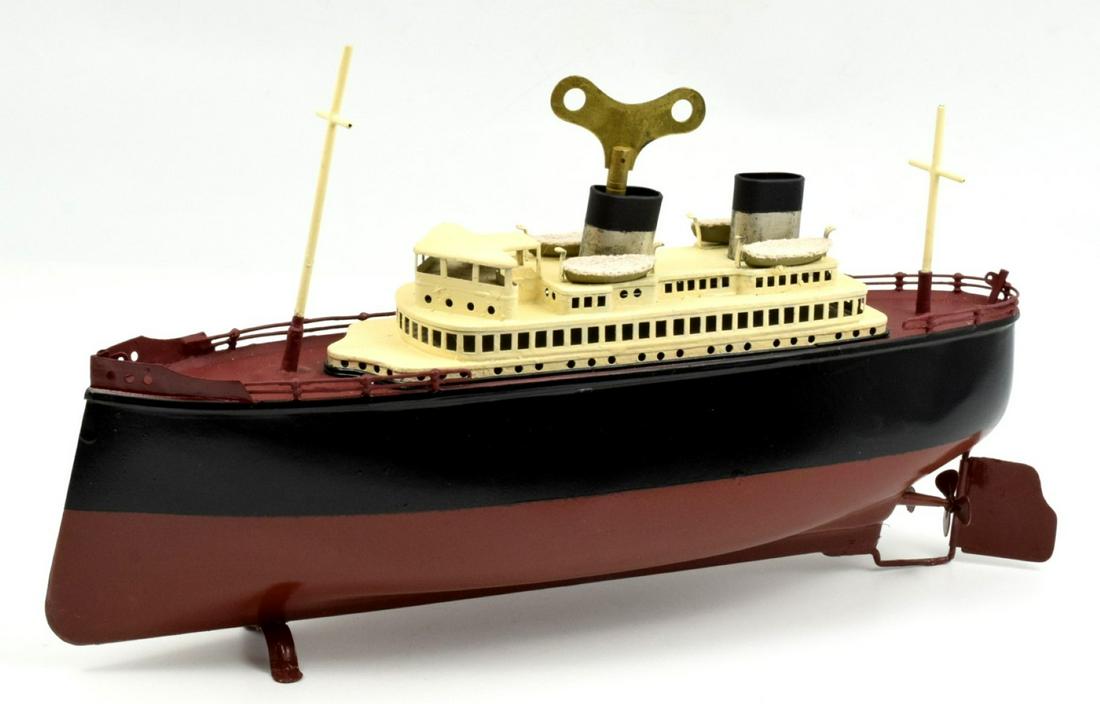 Vintage Tin Windup Clockwork Ocean Liner Boat (1 of 7)