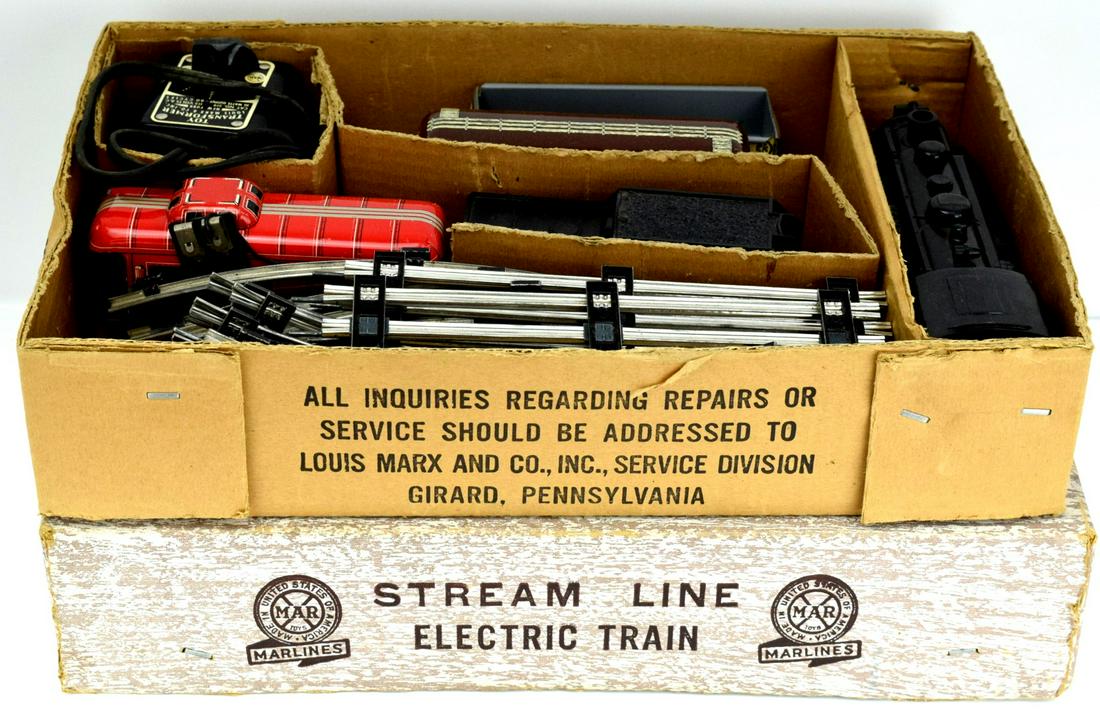 Vintage Marx Stream Line Electric Train Set In Original Box (1 of 5)