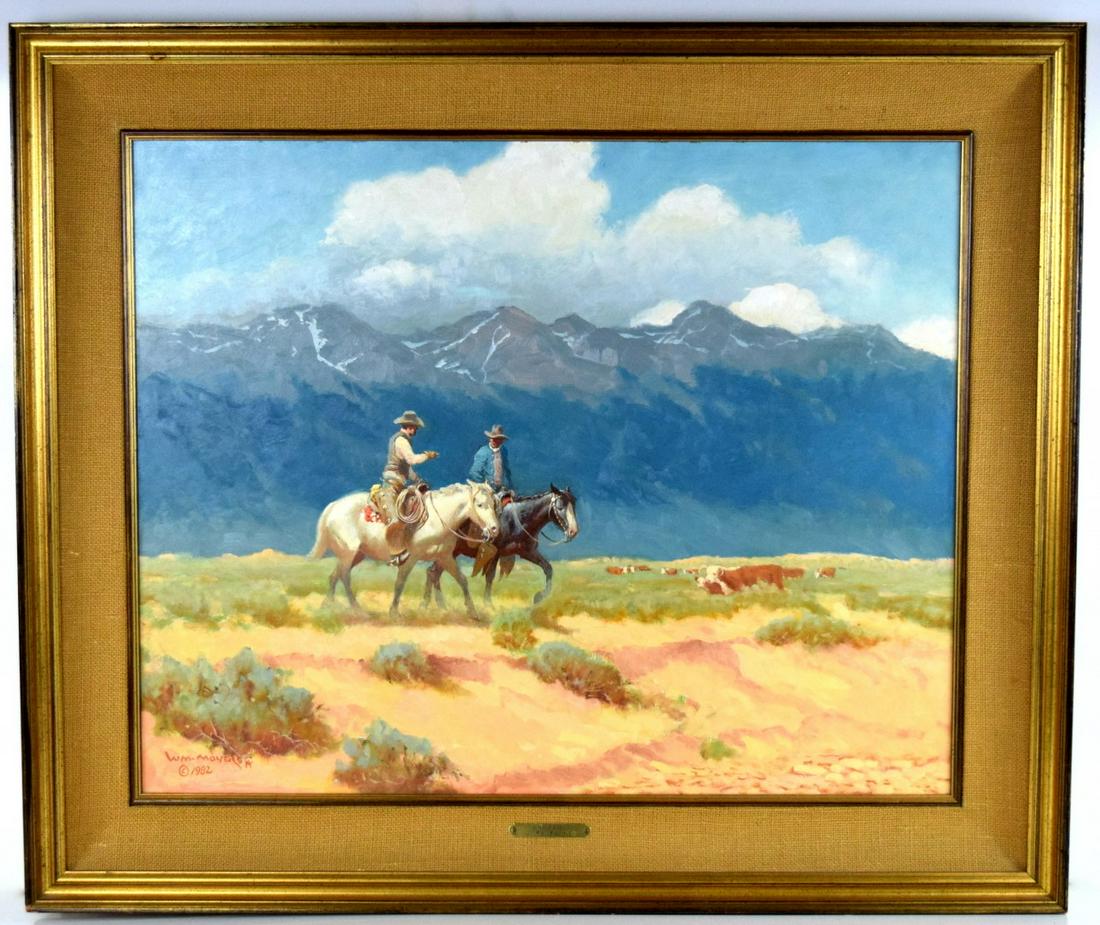 American William Moyers (1916-2010) Oil On Canvas Painting (1 of 7)
