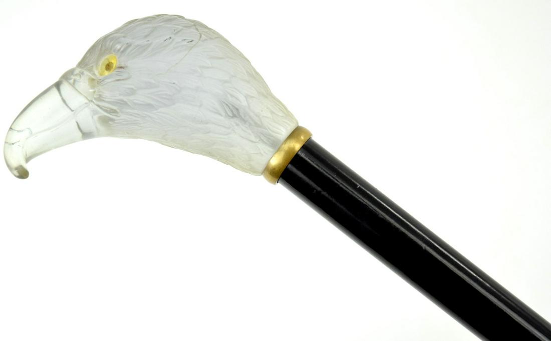 Vintage Lucite Eagle Handle Walking Cane: Amazing vintage walking cane with fine lucite eagle head handle.Superb details. Great condition. 35 3/4".~~ DEAR BIDDERS, Please View More Detailed Close-Up Images by visiting our website - Sofedesign