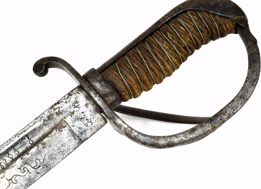 RARE 19TH C. MEXICAN CAVALRY SWORD WITH UNIQUE ENGRAVED BLADE DECORATIONS (1 of 20)