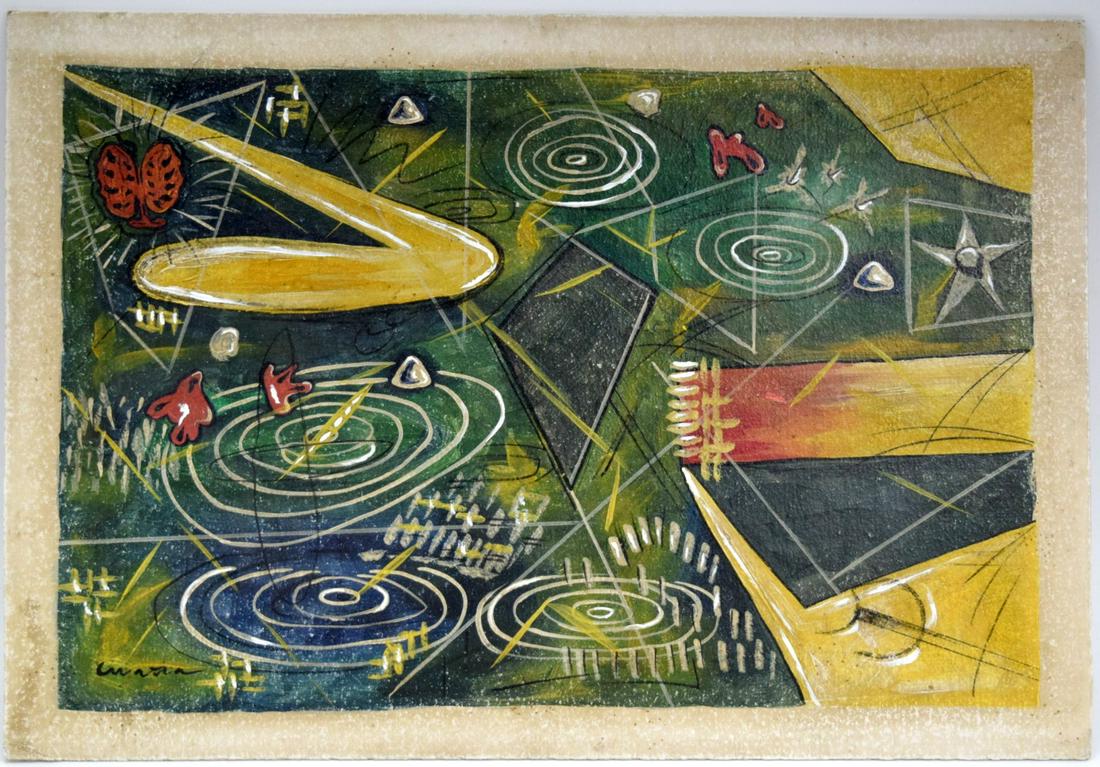 Roberto Antonio (Echaurren) Matta (1911 - 2002) Abstract Painting w/Provenance (1 of 12)