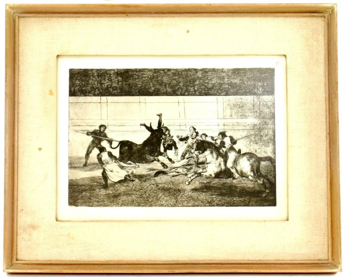 Rare original etching by Goya " Tauramach" (1 of 5)