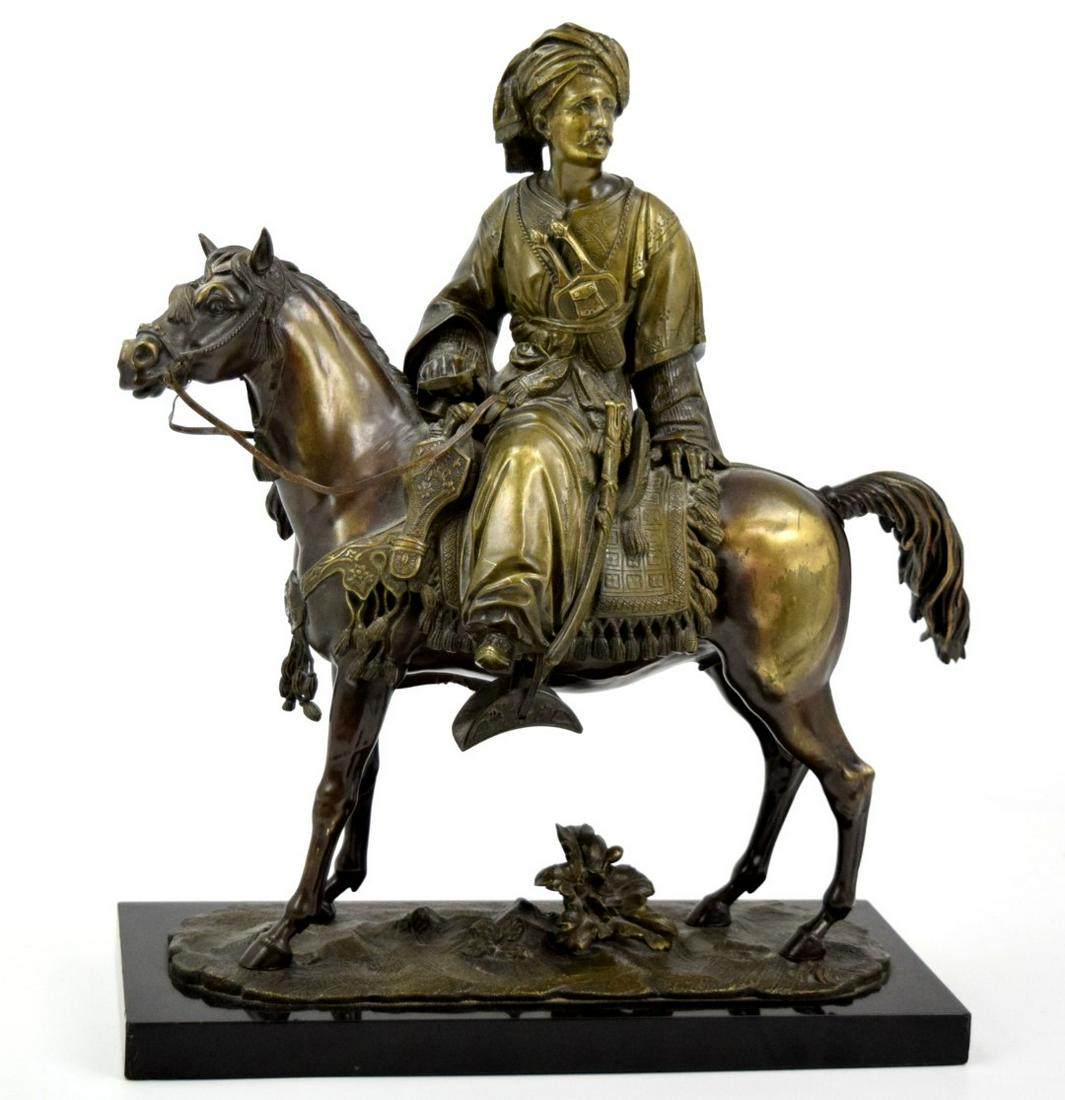 Exclusive Orientalist Bronze Turkish Horse Rider (1 of 9)