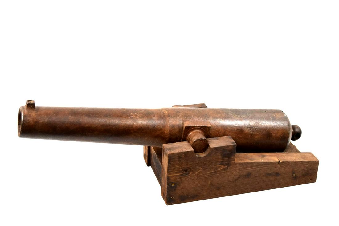 Rare Large Islamic Steel Cannon Bearing Coat of Arms (1 of 10)