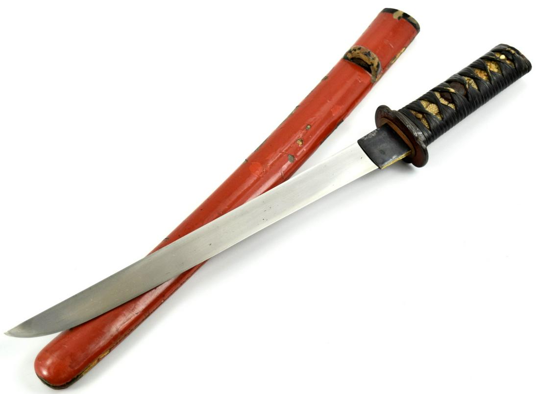 Nice Japanese Samurai Tanto Dagger, Well Signed KOTO Blade & Beautiful Lacquered Mounts. (1 of 20)