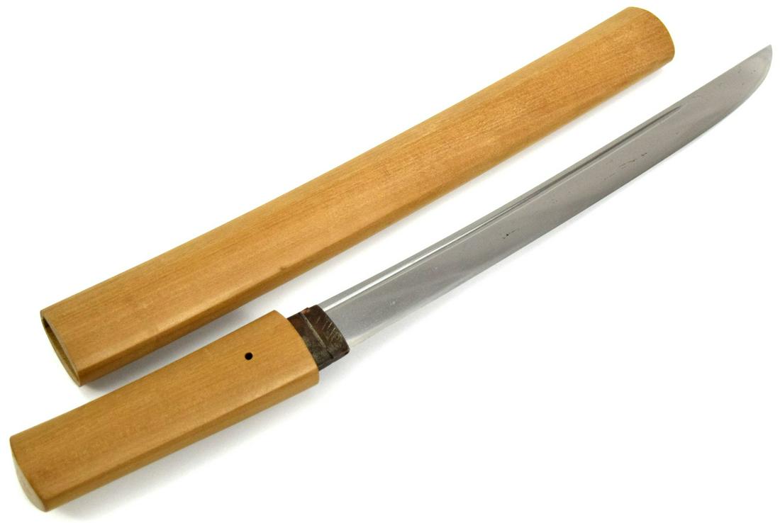 Rare Japanese Samurai Hira-Zukuri TANTO Dagger, Signed SANETSUGU, Koto era, Circa 1400 - early (1 of 16)