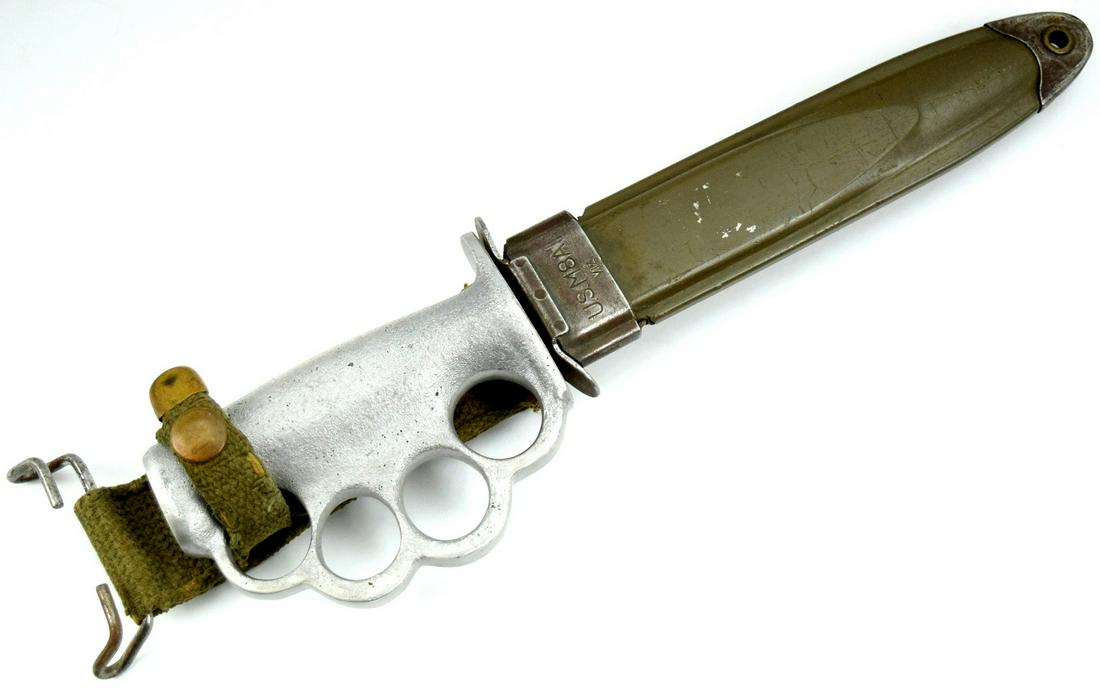 US Vietnam War Parsons Knuckle Knife -Knuckle Duster: US Vietnam War Parsons Knuckle Knife -Knuckle Duster. Pristine condition knife.. Total length (inside scabbard if present) : 11 7/8", Blade length : 6 1/2". ~~. Detailed condition reports are not incl