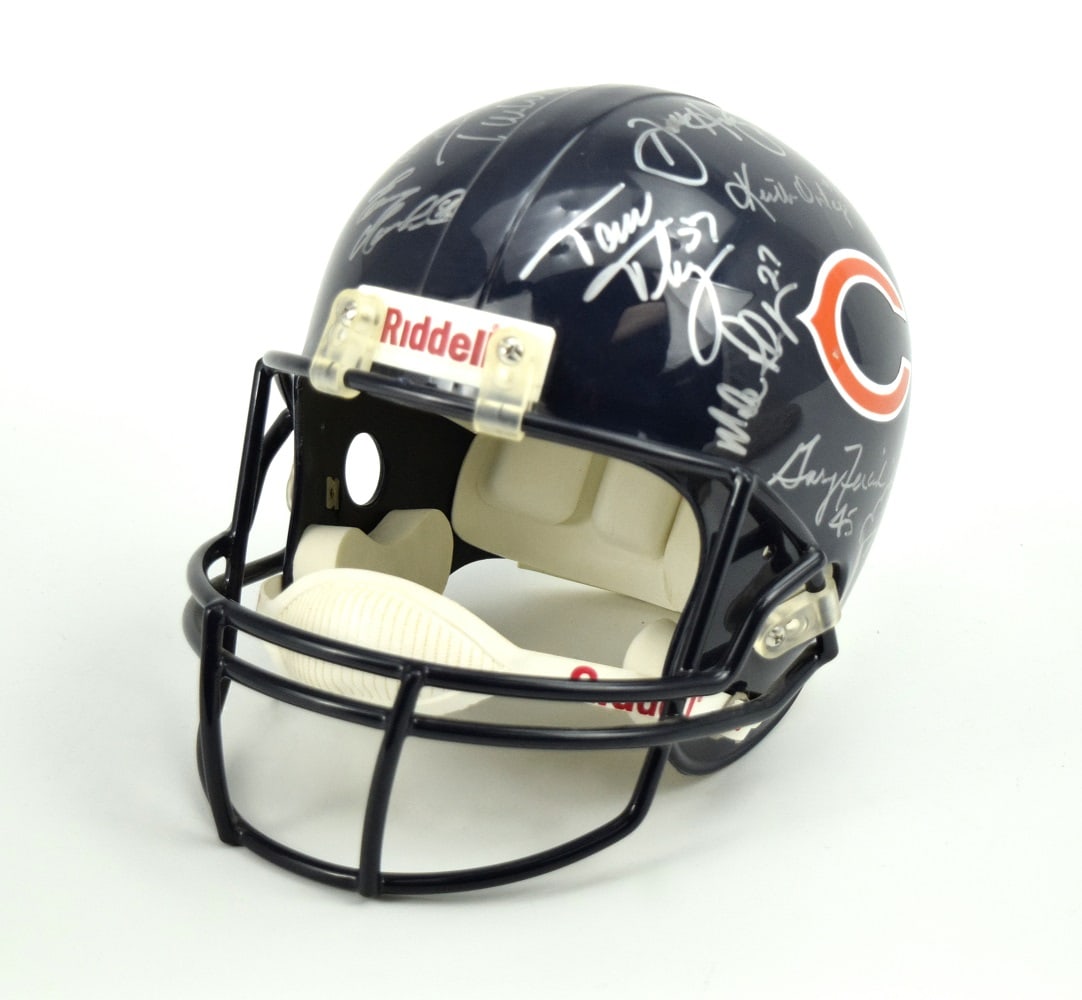 1985 Chicago Bears Team Signed Riddell Helmet (1 of 9)
