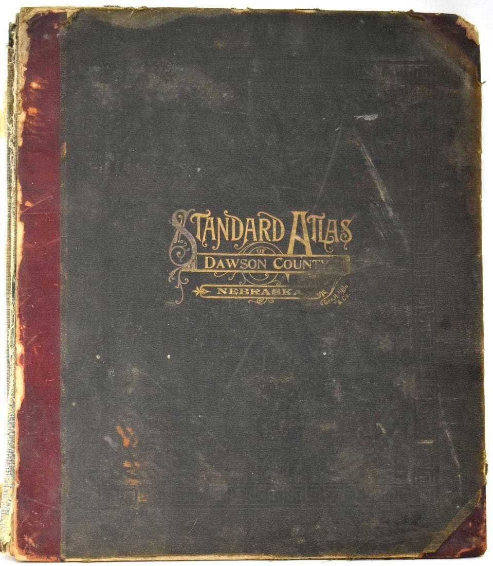 1904 Nebraska Dawson County Standard Atlas Plat Book Auction