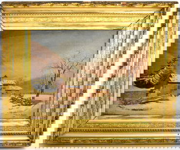 Attributed American Winslow Homer Oil On Canvas Painting: Fine antique oil on canvas painting attributed to well listed American artist Winslow Holmer ( 1836-1910). Signed and dated 1863 right bottom corner. Beautiful gilded period frame.Winslow Homer is rec