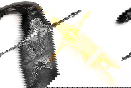 Very Nice 18th-19th C. Ottoman Turkish Officer's SHAMSHIR Sword with Finely Engraved and Gilt (1 of 20)