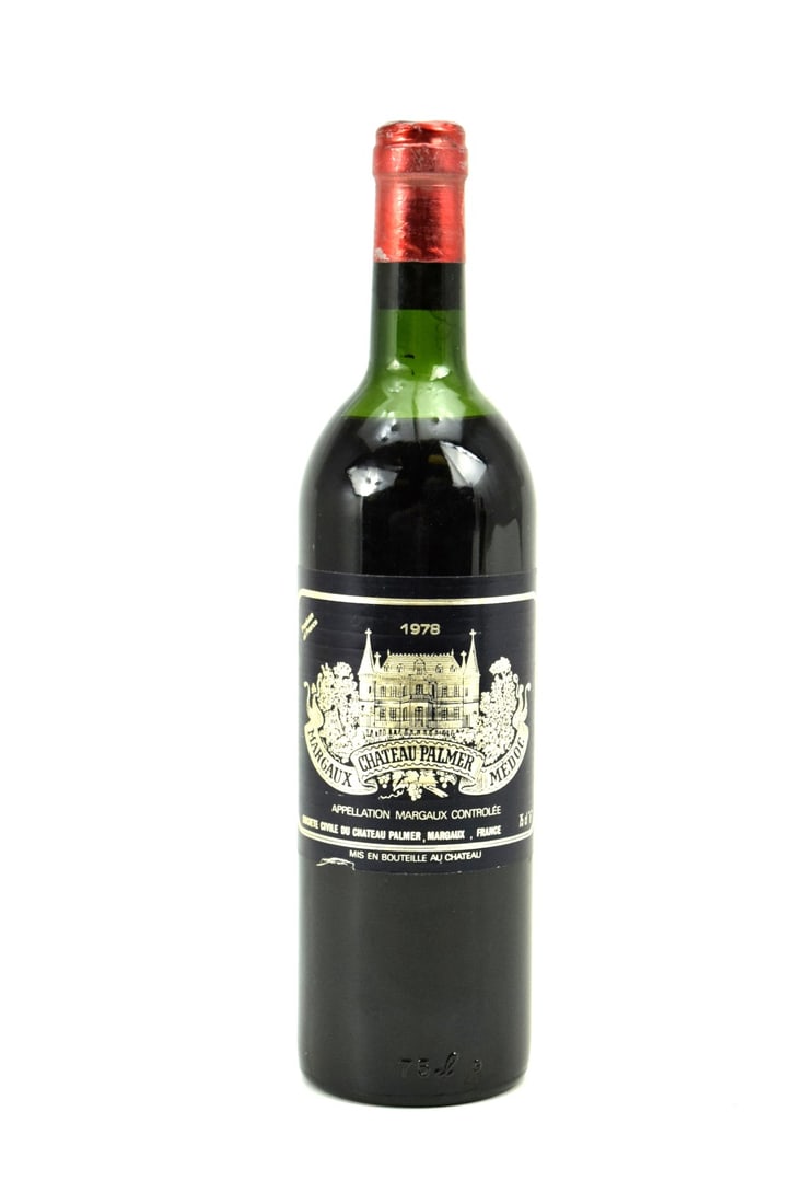 Rare 1978 Grand Vin de Chateau Palmer (Grand Cru Classe) Bottle: Rare vintage collectable 1978 CHATEAU PALMER, MARGAUX, bottle (750ML).Chateau Palmer is named after the English major general, Charles Palmer, who acquired the property in 1814. His objective was to p