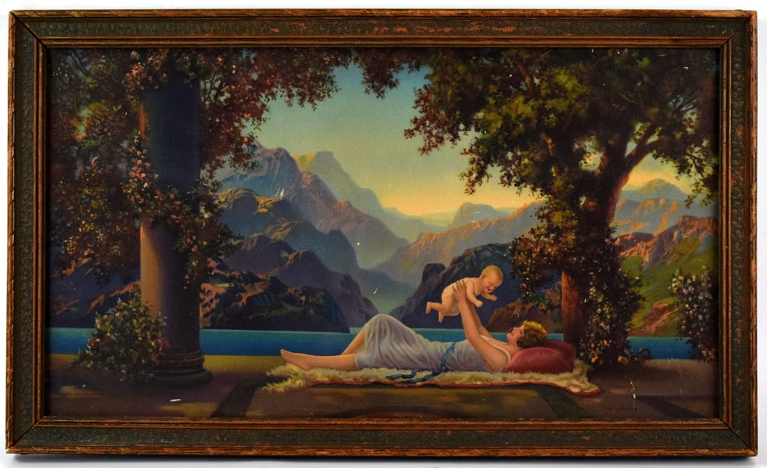 Antique Framed-R. Atkinson Fox Urgelles- Loves Paradise 1925 Borin Chicago (1 of 5)