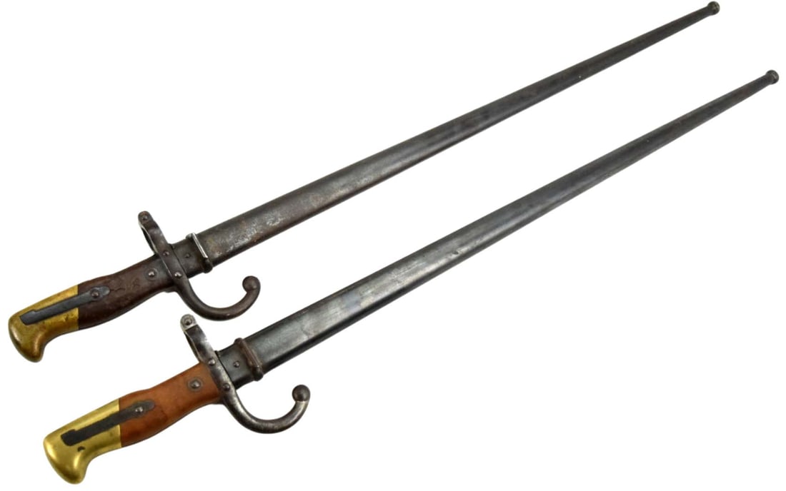 Two French 1874 Gras Bayonets with Scabbards (1 of 16)