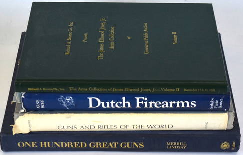 Four Reference Books on Edged weapon and Guns: Four Reference Books on Edged weapon and Guns. Total length (inside scabbard if present) : ", Blade length : ". ~ . Detailed condition reports are not included in this catalog. For additional informat