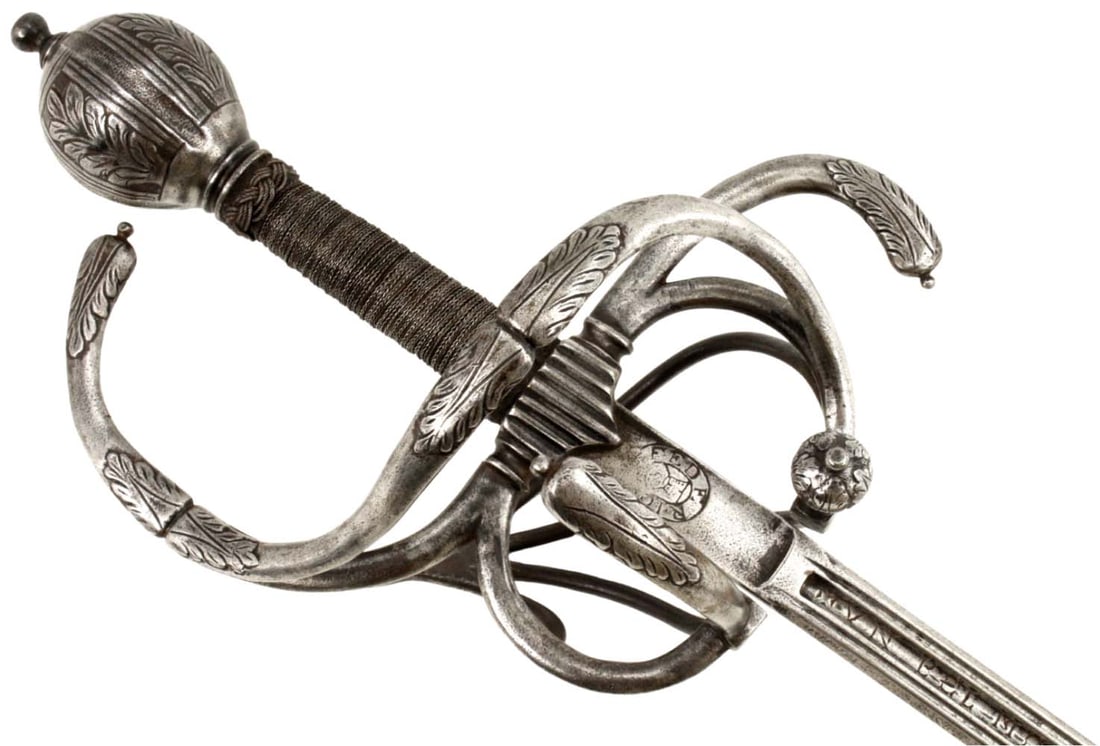 Outstanding 17th C. Italian Nobleman's Swept-hilt Rapier by ''FEDERICO PICININO'' Actually Better th (1 of 20)