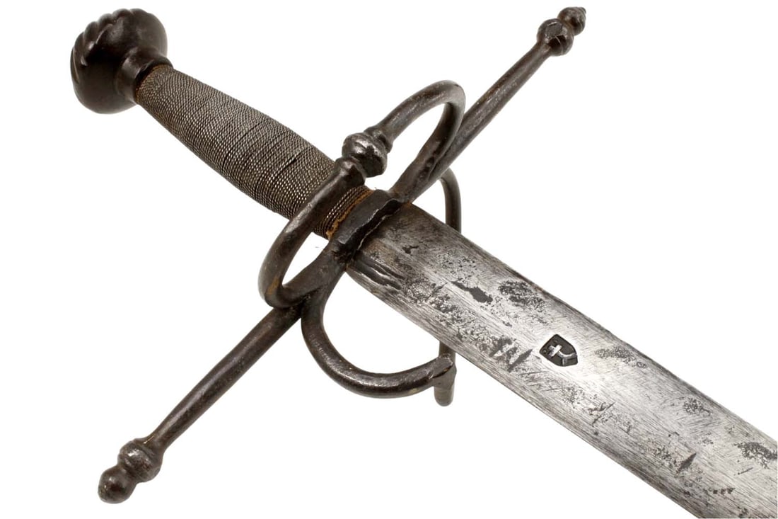 Large German or Spanish Transitional Style Knightly Broad Sword to Swept-hilt Rapier, Featuring a Ve (1 of 18)