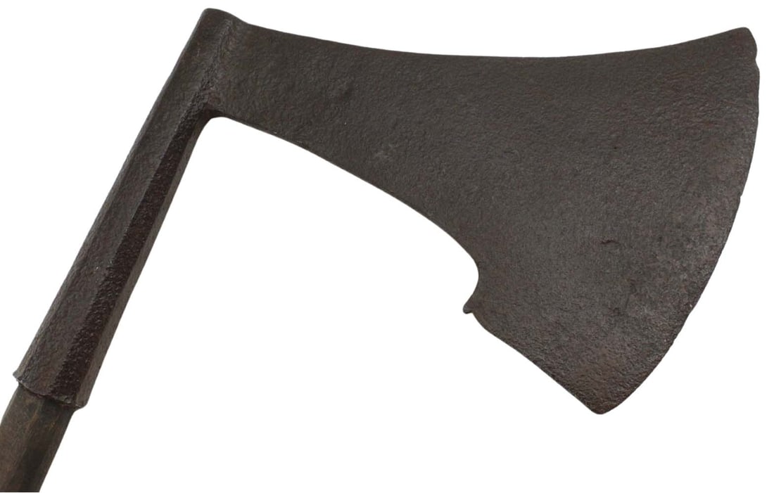 Good 16th-17th C. German, English or French Executioner Beheading Axe with Original Wood Haft & Stro (1 of 20)
