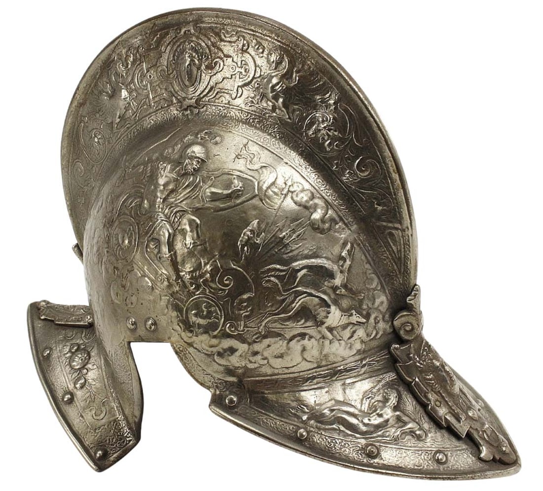 Very Nice Victorian era French or Spanish Parade Burgonet Helmet of the 16th-17th C. Royal Armor Sty (1 of 20)
