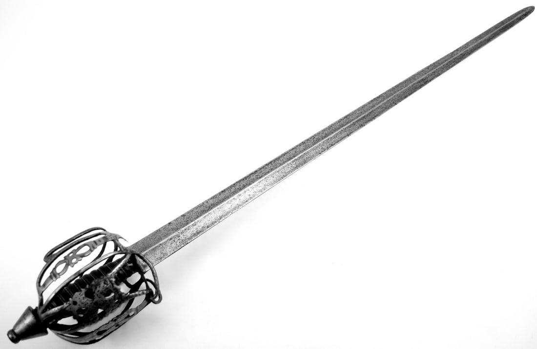 18TH C. ENGLISH SCOTTISH BASKET HILT SWORD (1 of 16)