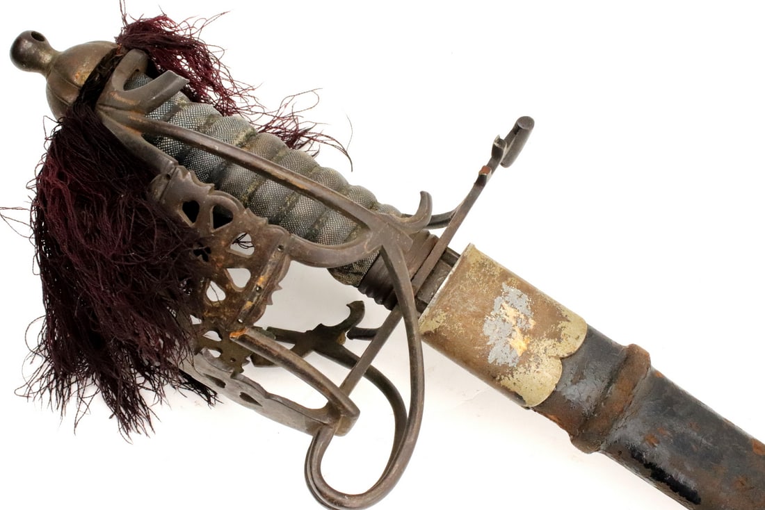 Interesting 19th C. Scottish Officer's Broad Sword with Battle Honors on the Blade. (1 of 20)