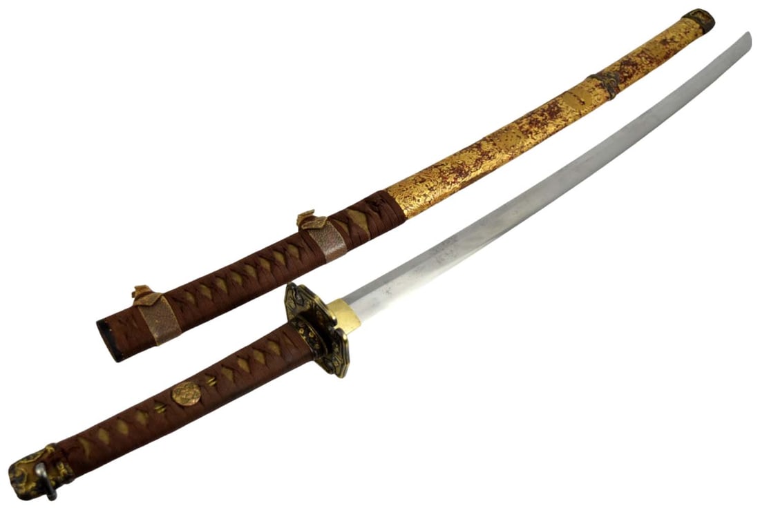 Antique Japanese Samurai sword ~ Tachi Style Koshirae Featuring Family Mon (1 of 20)