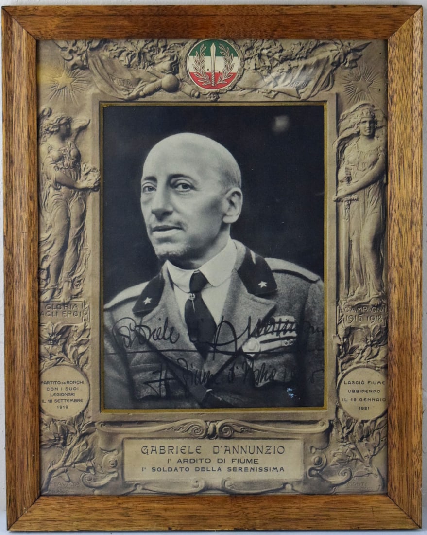 Beautiful Large Framed Italian Poster of GABRIELE D'ANNUNZIO, I' Ardito Di Fiume, I' Soldato Della (1 of 4)