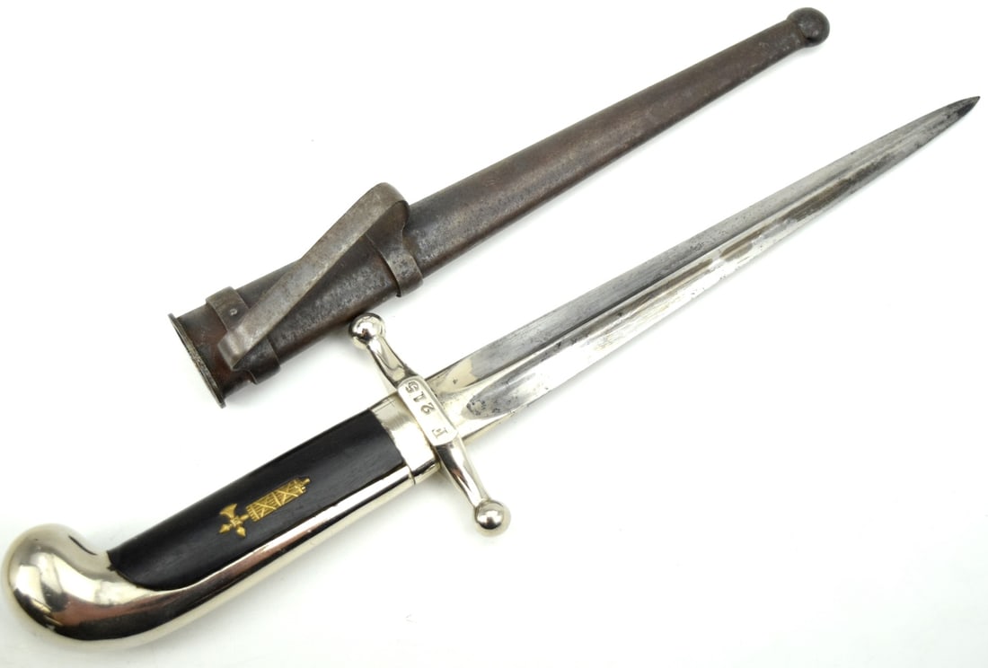 RARE ITALIAN WW2 MVSN DAGGER FIGHTING KNIFE W/ SCABBARD (1 of 15)