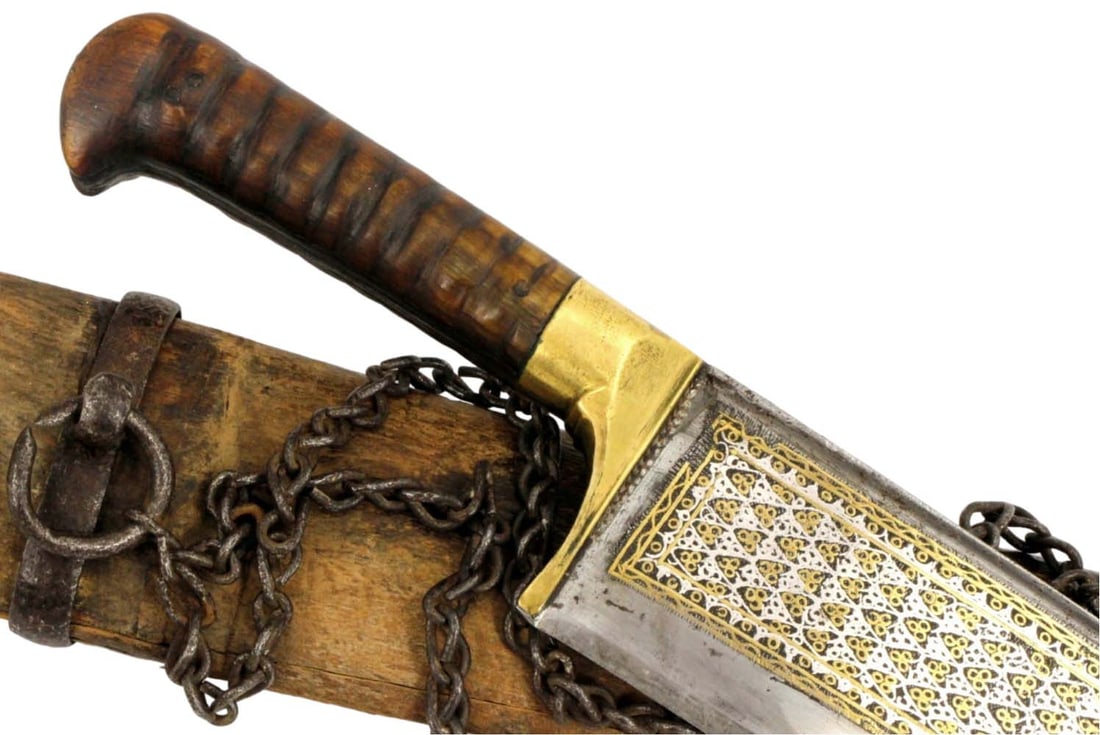 Very Nice 19th C. Islamic Afghani Afghanistan KHYBER Knife Sword with Fine Horn Grips & Beautiful (1 of 17)