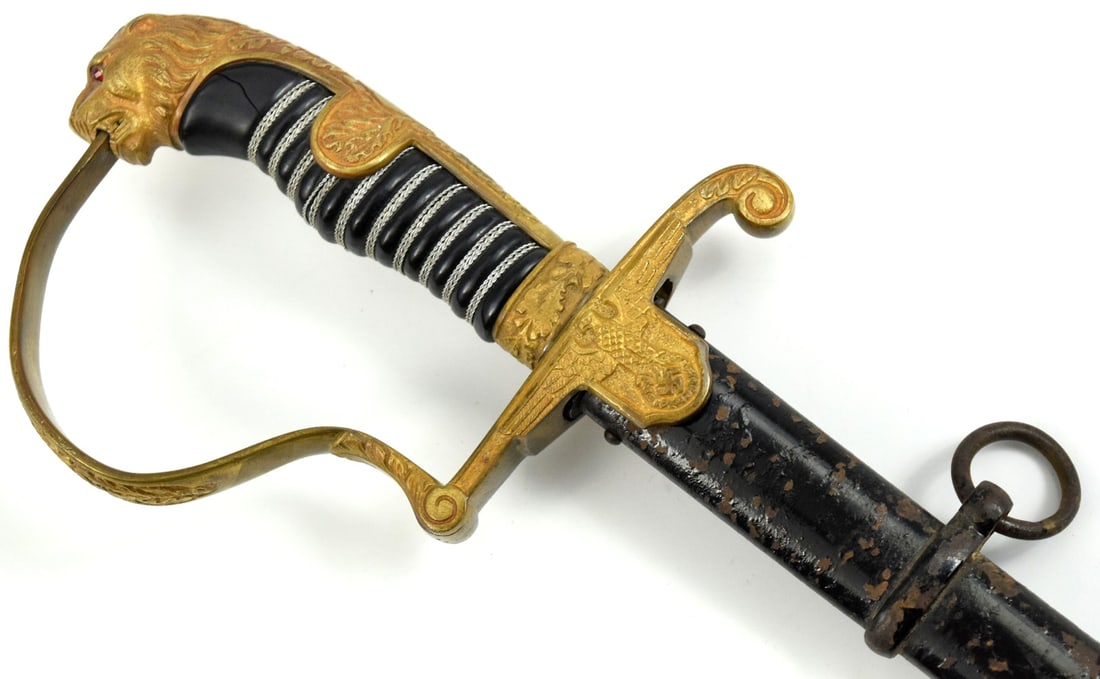 German WWII Lion Head Officer Sword (1 of 18)
