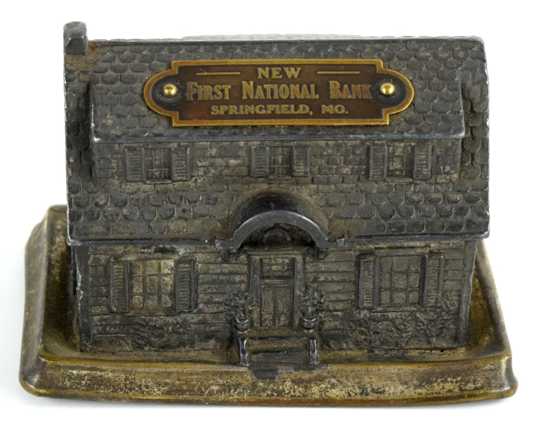 Antique Cast Iron Advertising Building Bank (1 of 6)
