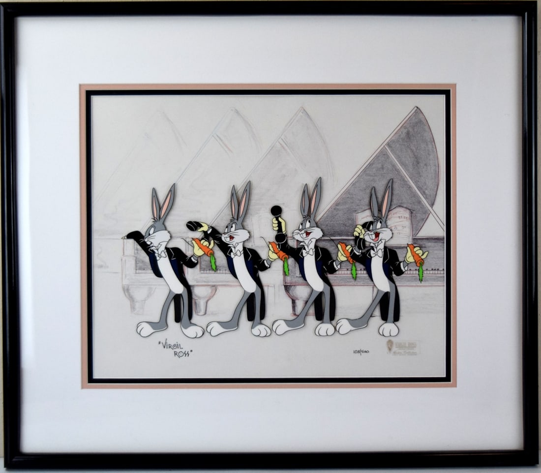The Wrong Number Bugs Bunny Limited Cel Signed Virgil Ross Hand Painted (1 of 6)