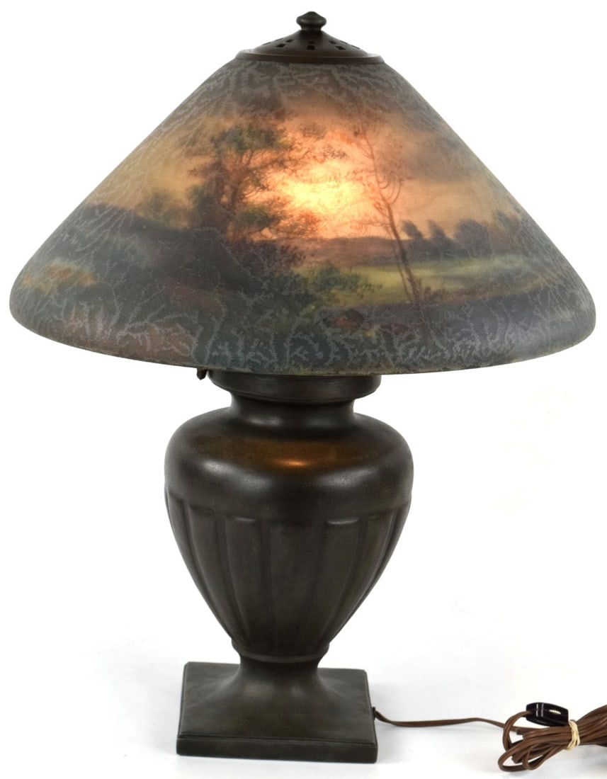 Exclusive Antique Handel Lamp With Reverse Painted Shade (1 of 20)