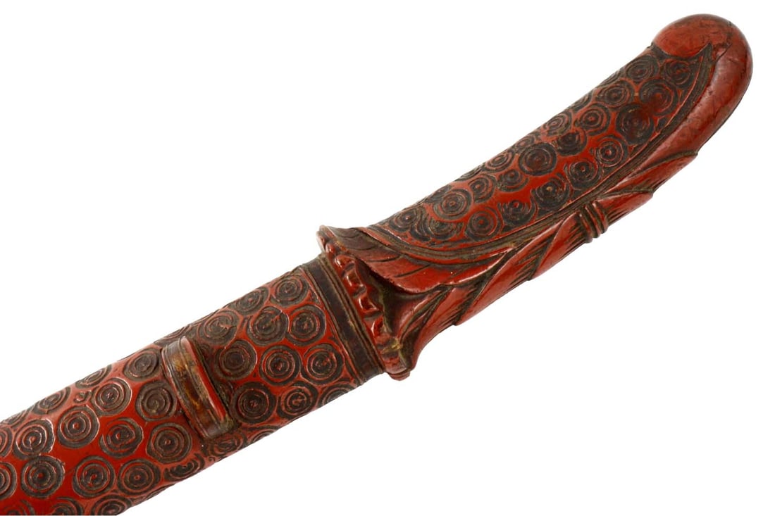 Very Nice MEIJI era Japanese Doctors Tanto or Wakizashi Sword Imitation, Solid Carved & Lacquered (1 of 11)