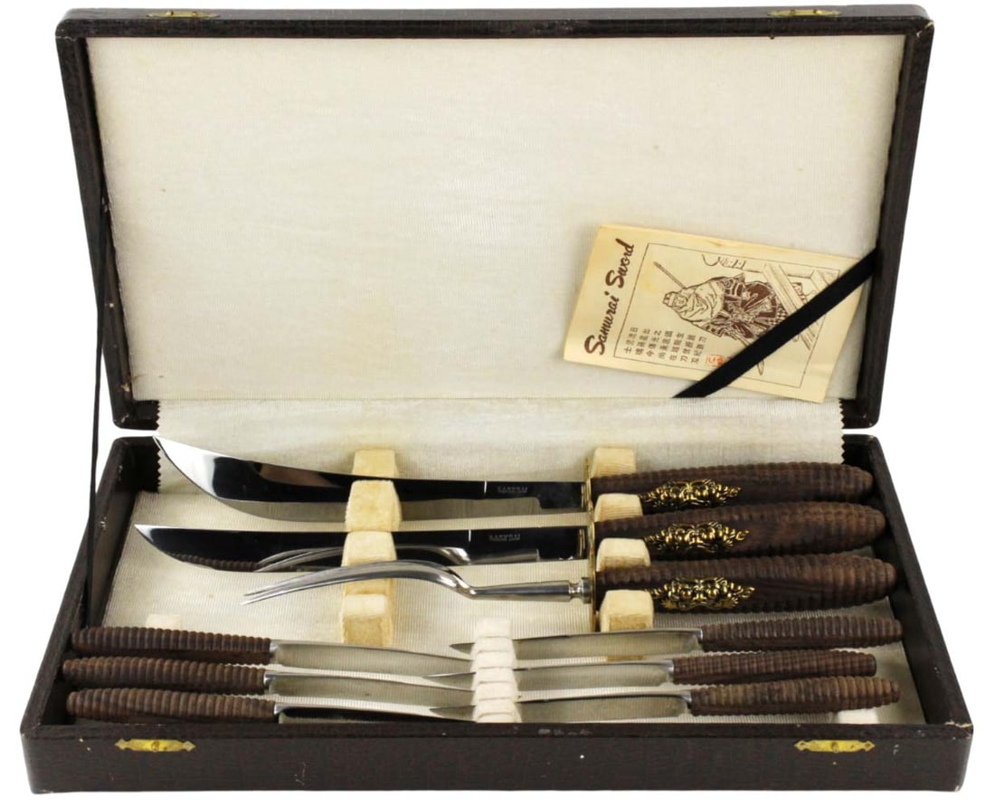 Vintage Japanese Knife Carving Cutlery Set. By Samurai Sword Cutlers. (1 of 8)
