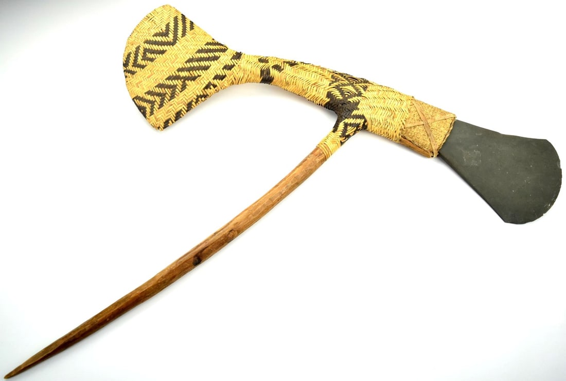 Good Large Papua New Guinea Mount Hagen Stone Axe Club. (1 of 19)