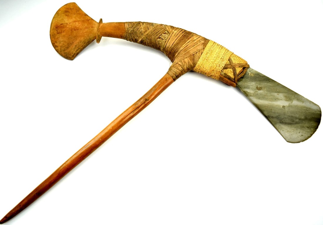 Good Large Papua New Guinea Mount Hagen Stone Axe Club. (1 of 20)