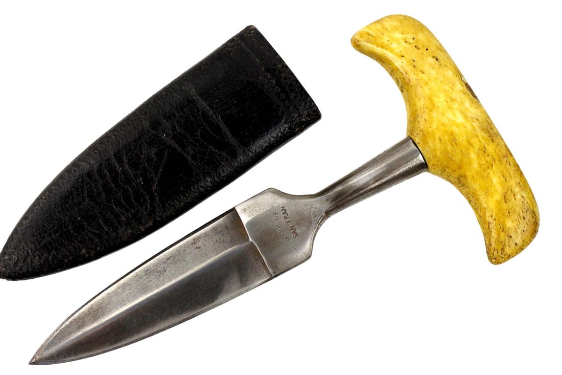 Very Nice Antique American Gamblers Push Dagger Knife, Strong Blade Marked M. Price, San Francisco. (1 of 15)